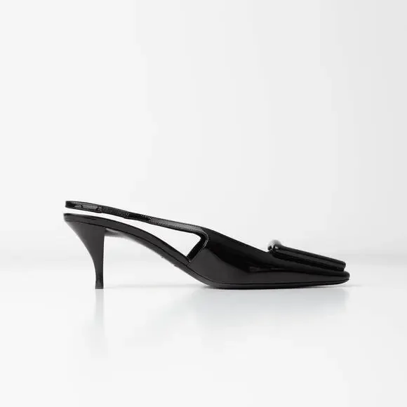 Saint Laurent Women's 24 Slingback Kitten Heel Pumps - Picture 4 of 8